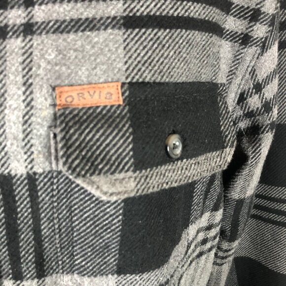 Orvis Classic Collection Flannel Shirt — Black & Gray Plaid, Timeless - Picture 7 of 14